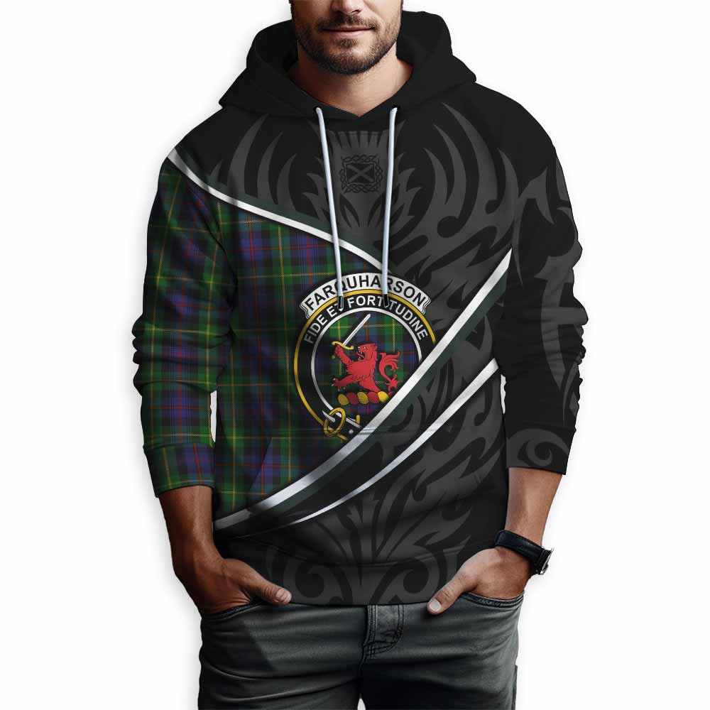 Farquharson Tartan Family Crest Hoodie Celtic Scottish Thistle Floral - Tartan Vibes Clothing