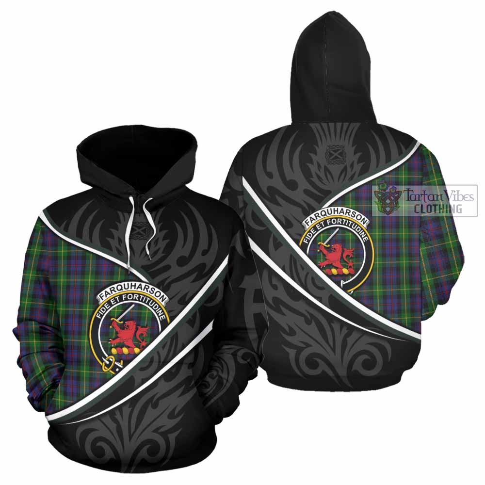 Farquharson Tartan Family Crest Hoodie Celtic Scottish Thistle Floral - Tartan Vibes Clothing