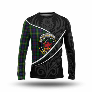 Farquharson Tartan Family Crest Long Sleeve T-Shirt Celtic Scottish Thistle Floral - Tartan Vibes Clothing