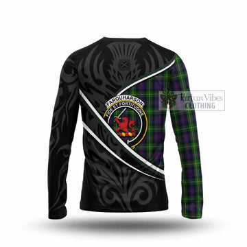 Farquharson Tartan Family Crest Long Sleeve T-Shirt Celtic Scottish Thistle Floral - Tartan Vibes Clothing