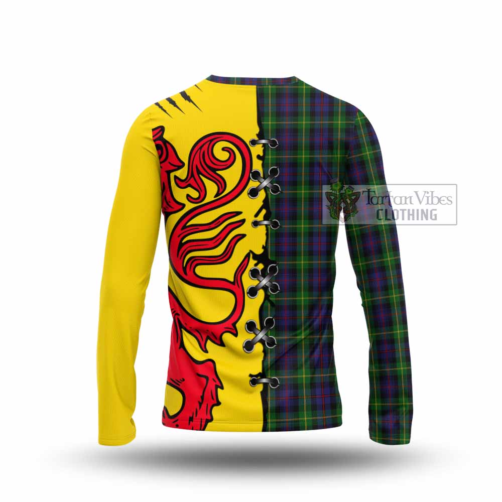 Farquharson Tartan Family Crest Long Sleeve T-Shirt Lion Rampant Honor - Tartan Vibes Clothing