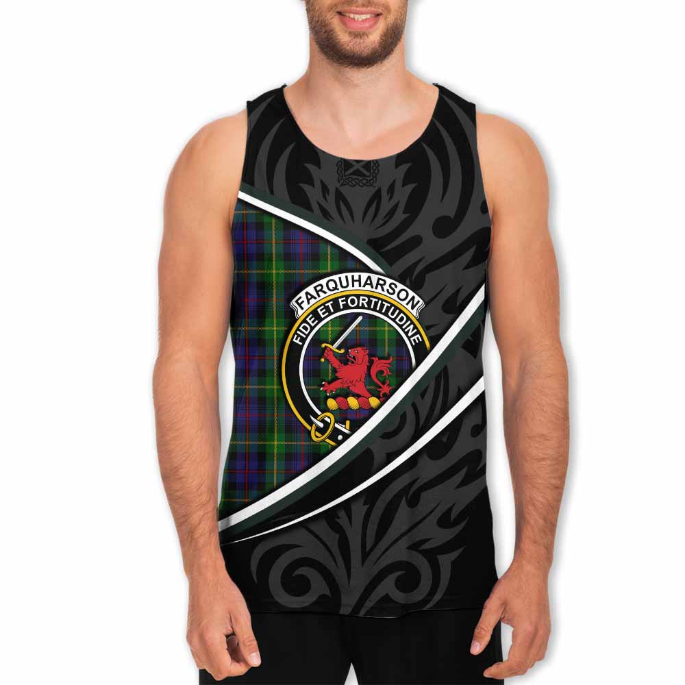 Farquharson Tartan Family Crest Men Tank Top Celtic Scottish Thistle Floral - Tartan Vibes Clothing