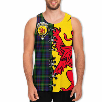 Farquharson Tartan Family Crest Men Tank Top Lion Rampant Honor