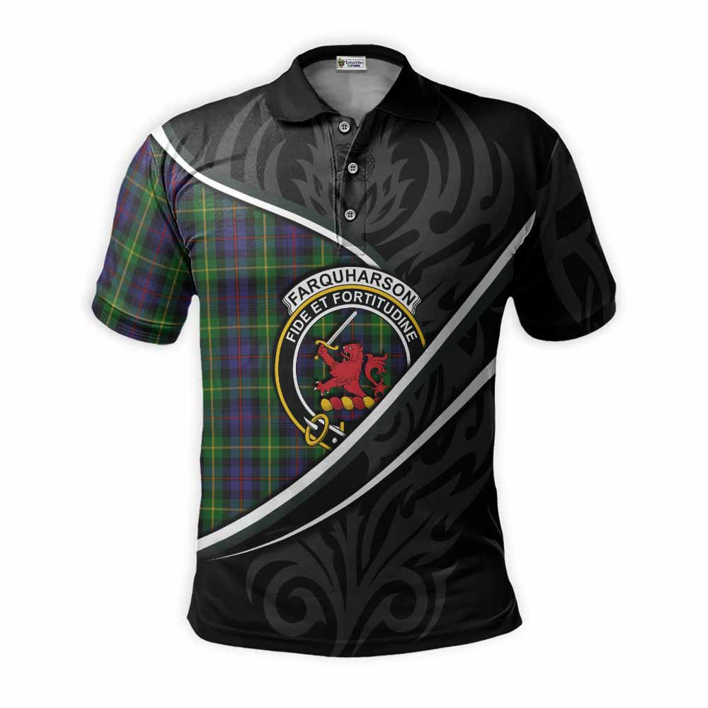 Farquharson Tartan Family Crest Polo Shirt Celtic Scottish Thistle Floral - Tartan Vibes Clothing