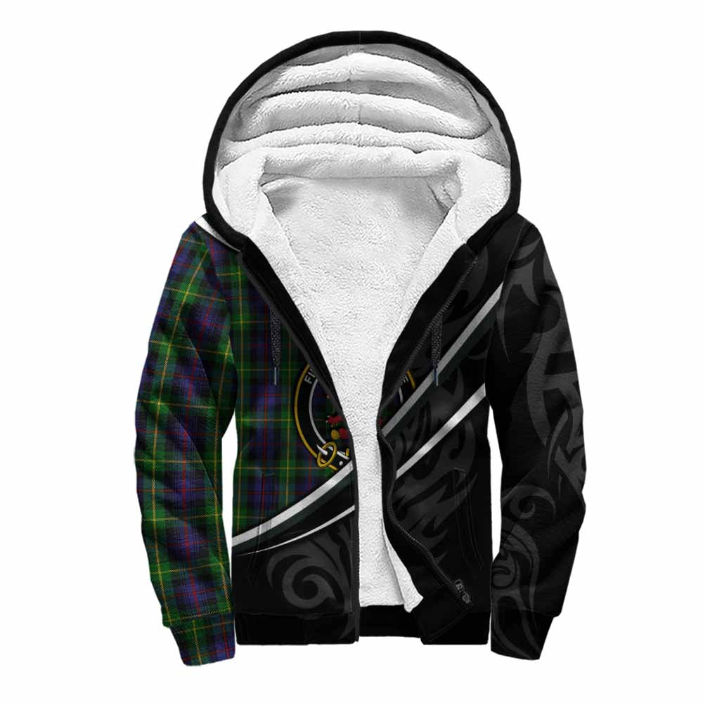 Farquharson Tartan Family Crest Sherpa Hoodie Celtic Scottish Thistle Floral - Tartan Vibes Clothing