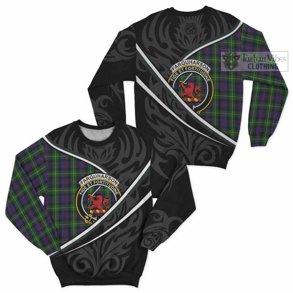 Farquharson Tartan Family Crest Sweatshirt Celtic Scottish Thistle Floral - Tartan Vibes Clothing