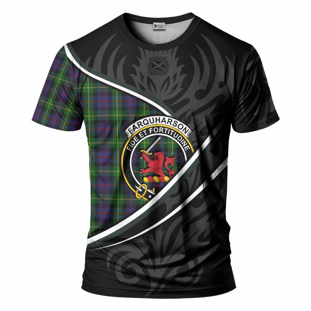 Farquharson Tartan Family Crest T-shirt Celtic Scottish Thistle Floral - Tartan Vibes Clothing