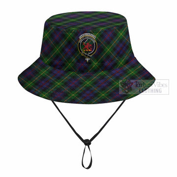 Farquharson Tartan Fishing Hat with Family Crest