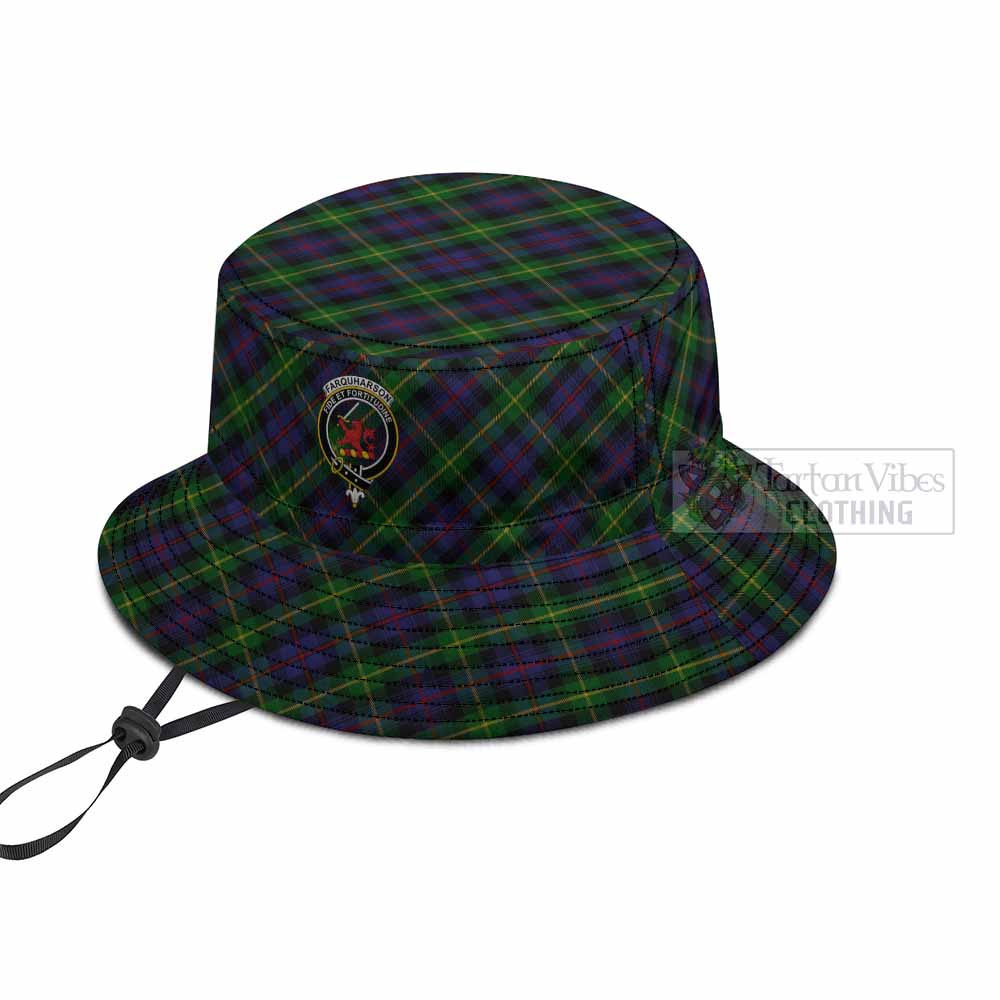Farquharson Tartan Fishing Hat with Family Crest