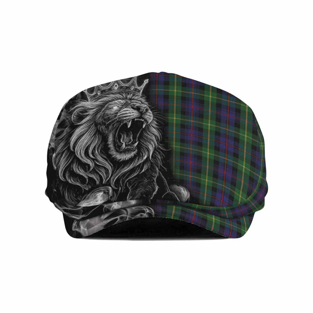 Farquharson Tartan Flat Cap, Jeff Cap Roaring Lion Heritage