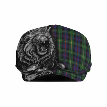 Farquharson Tartan Flat Cap, Jeff Cap Roaring Lion Heritage
