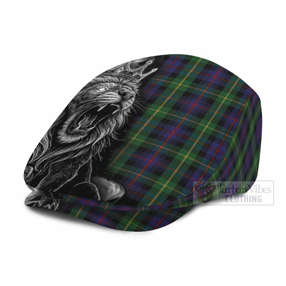 Farquharson Tartan Flat Cap, Jeff Cap Roaring Lion Heritage
