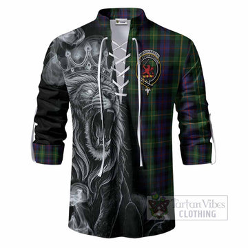 Farquharson Tartan Ghillie Shirt Roaring Lion Heritage