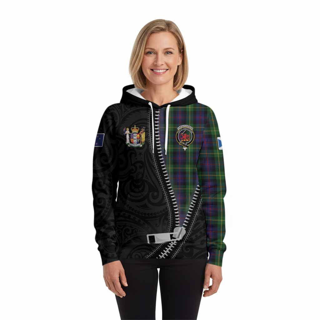 Farquharson Tartan Hoodie New Zealand Pattern Unique Zipper Stylized