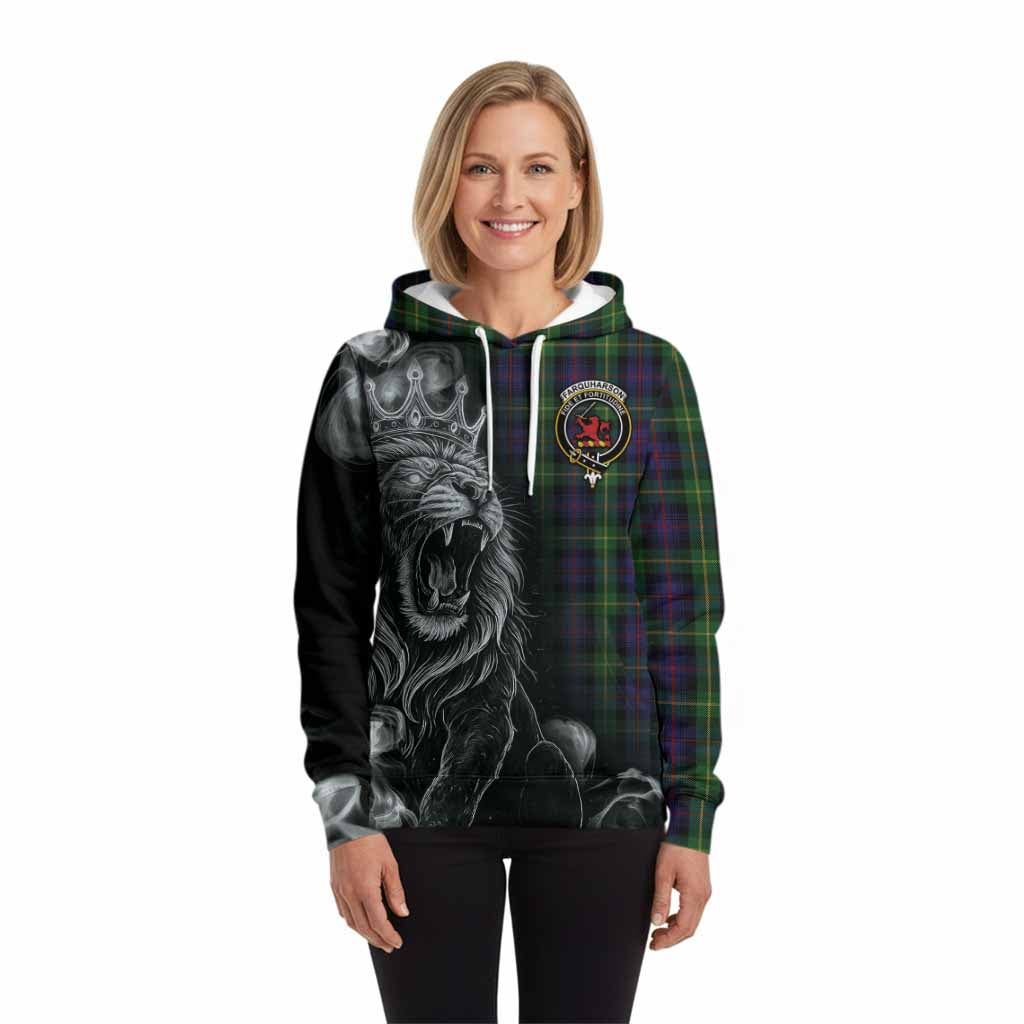 Farquharson Tartan Hoodie Roaring Lion Heritage