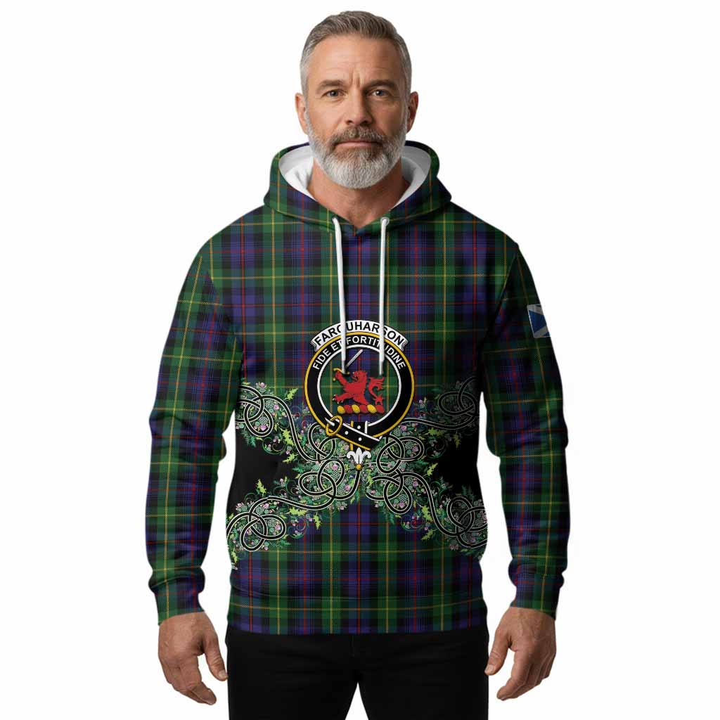 Farquharson Tartan Hoodie Thistle Scottish Spirit