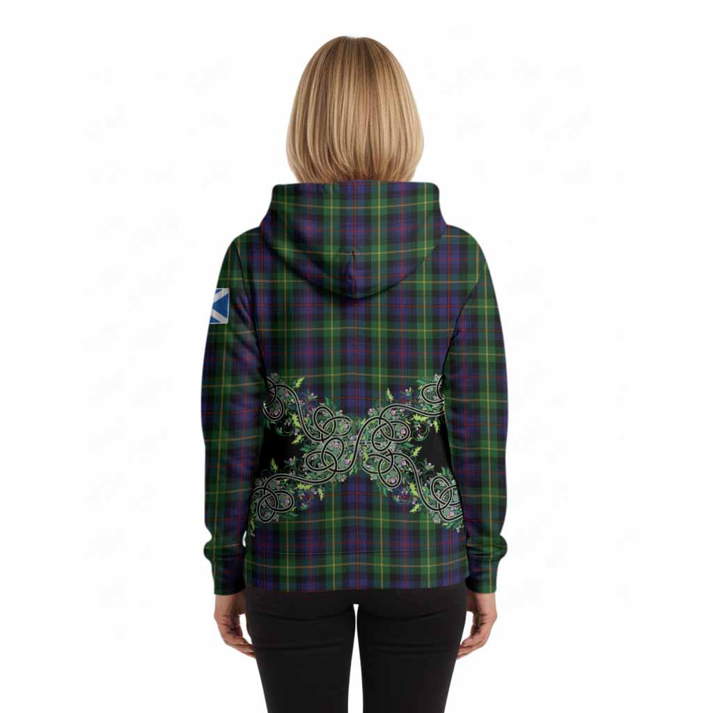 Farquharson Tartan Hoodie Thistle Scottish Spirit
