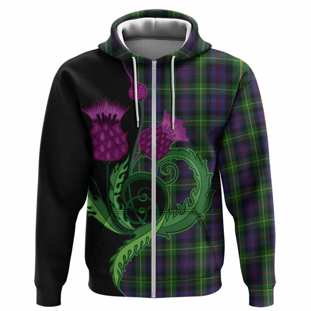 Farquharson Tartan Hoodie Traditional Scottish Thistle