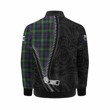 Farquharson Tartan Kid Bomber Jacket New Zealand Pattern Unique Zipper Stylized