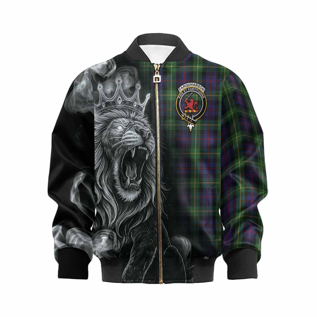 Farquharson Tartan Kid Bomber Jacket Roaring Lion Heritage