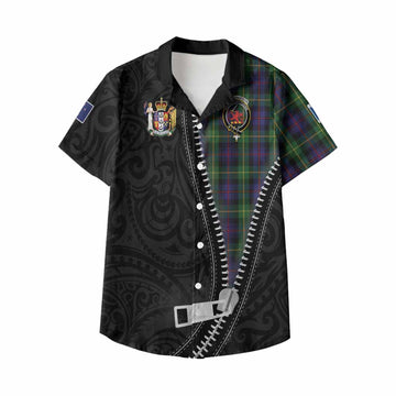 Farquharson Tartan Kid Hawaiian Shirt New Zealand Pattern Unique Zipper Stylized