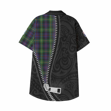Farquharson Tartan Kid Hawaiian Shirt New Zealand Pattern Unique Zipper Stylized