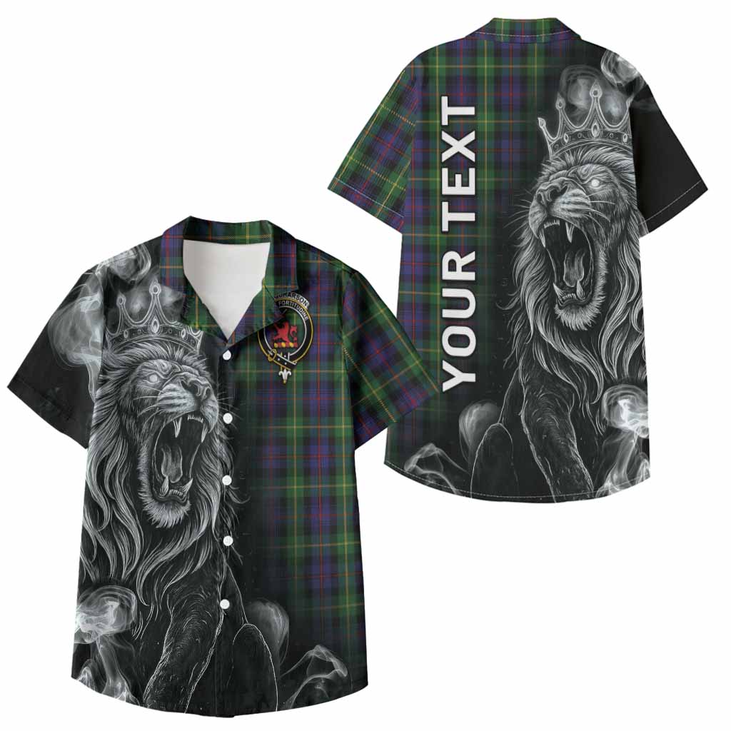 Farquharson Tartan Kid Hawaiian Shirt Roaring Lion Heritage