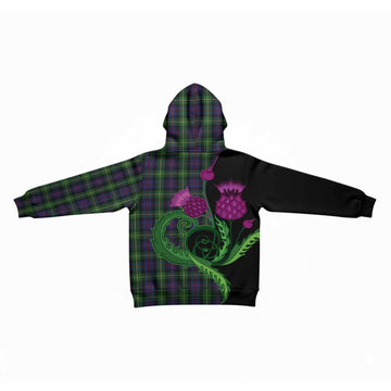 Farquharson Tartan Kid Hoodie Traditional Scottish Thistle