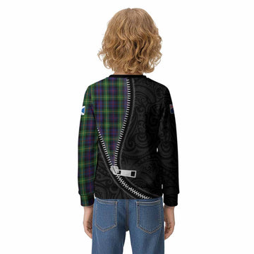 Farquharson Tartan Kid Knitted Sweatshirt New Zealand Pattern Unique Zipper Stylized