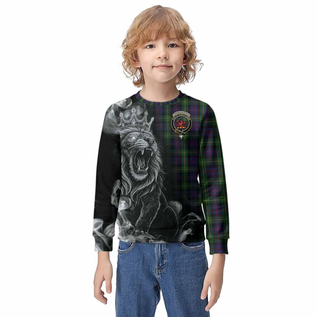 Farquharson Tartan Kid Knitted Sweatshirt Roaring Lion Heritage