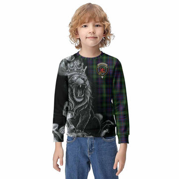 Farquharson Tartan Kid Knitted Sweatshirt Roaring Lion Heritage