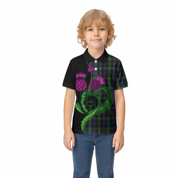 Farquharson Tartan Kid Polo Shirt Traditional Scottish Thistle