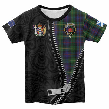 Farquharson Tartan Kid T-shirt New Zealand Pattern Unique Zipper Stylized