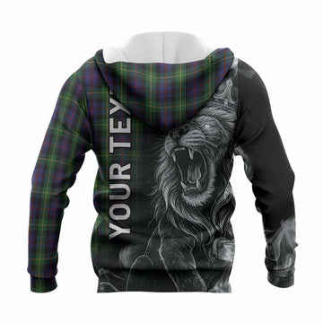 Farquharson Tartan Knitted Hoodie Roaring Lion Heritage