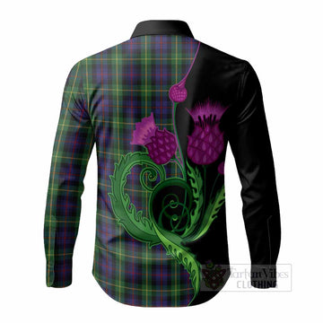 Farquharson Tartan Long Sleeve Button Shirts Traditional Scottish Thistle