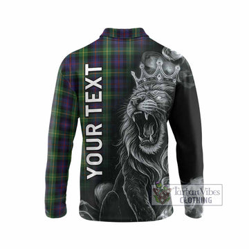 Farquharson Tartan Long Sleeve Polo Shirt Roaring Lion Heritage