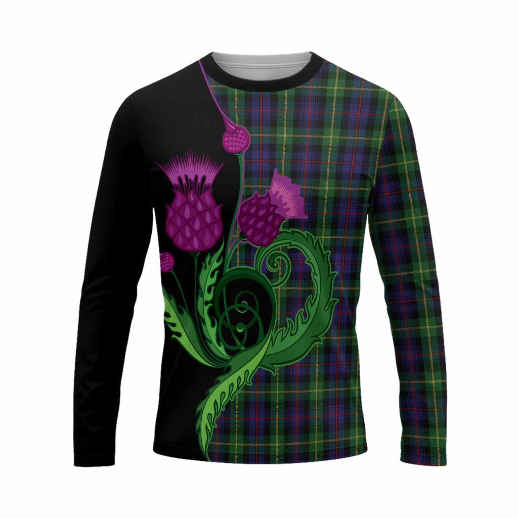Farquharson Tartan Long Sleeve T-Shirt Traditional Scottish Thistle