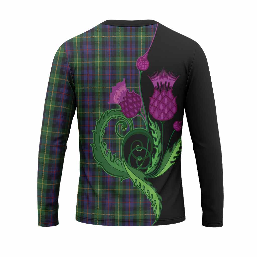 Farquharson Tartan Long Sleeve T-Shirt Traditional Scottish Thistle