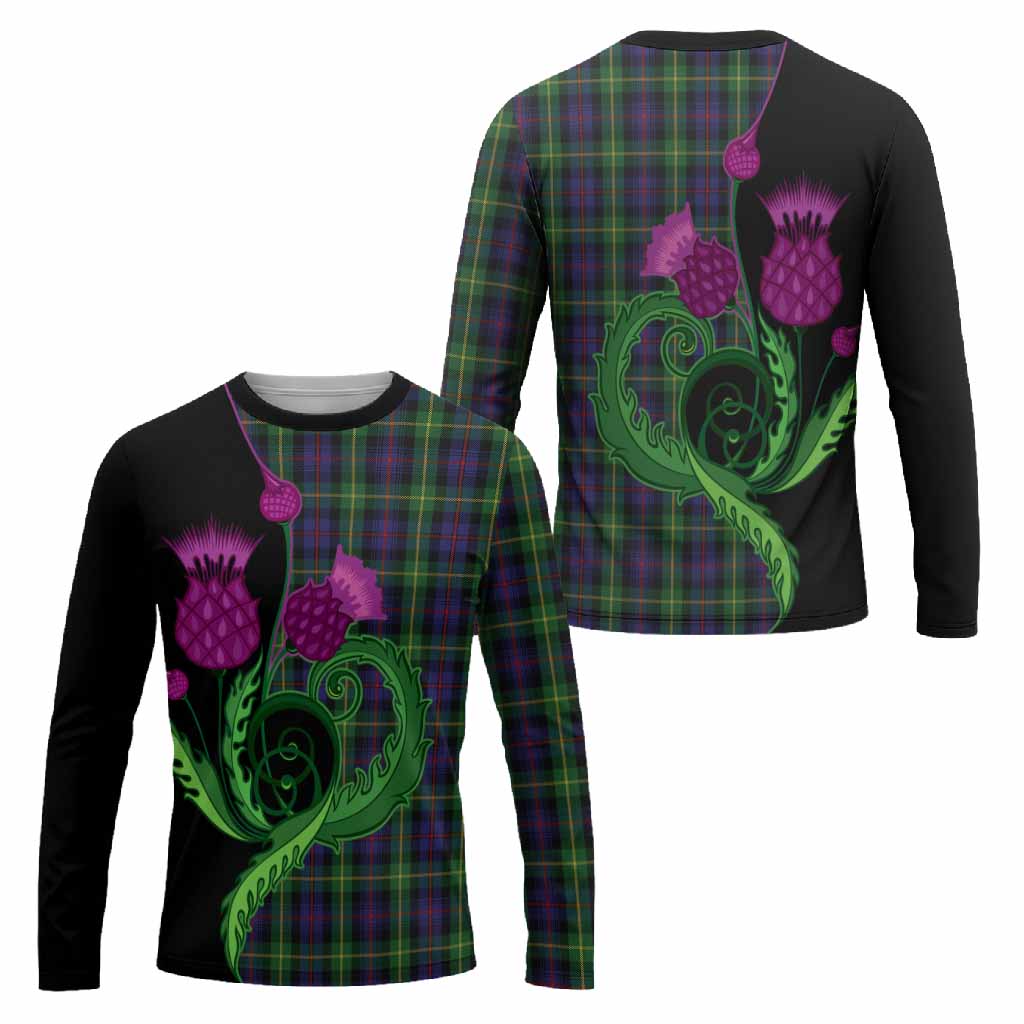 Farquharson Tartan Long Sleeve T-Shirt Traditional Scottish Thistle