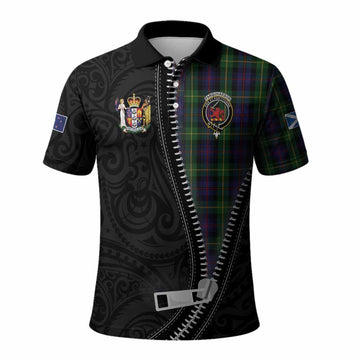 Farquharson Tartan Polo Shirt New Zealand Pattern Unique Zipper Stylized