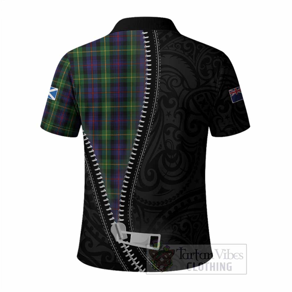 Farquharson Tartan Polo Shirt New Zealand Pattern Unique Zipper Stylized