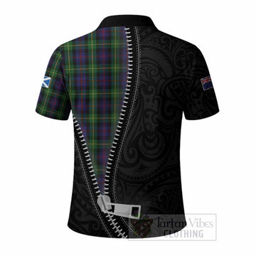 Farquharson Tartan Polo Shirt New Zealand Pattern Unique Zipper Stylized