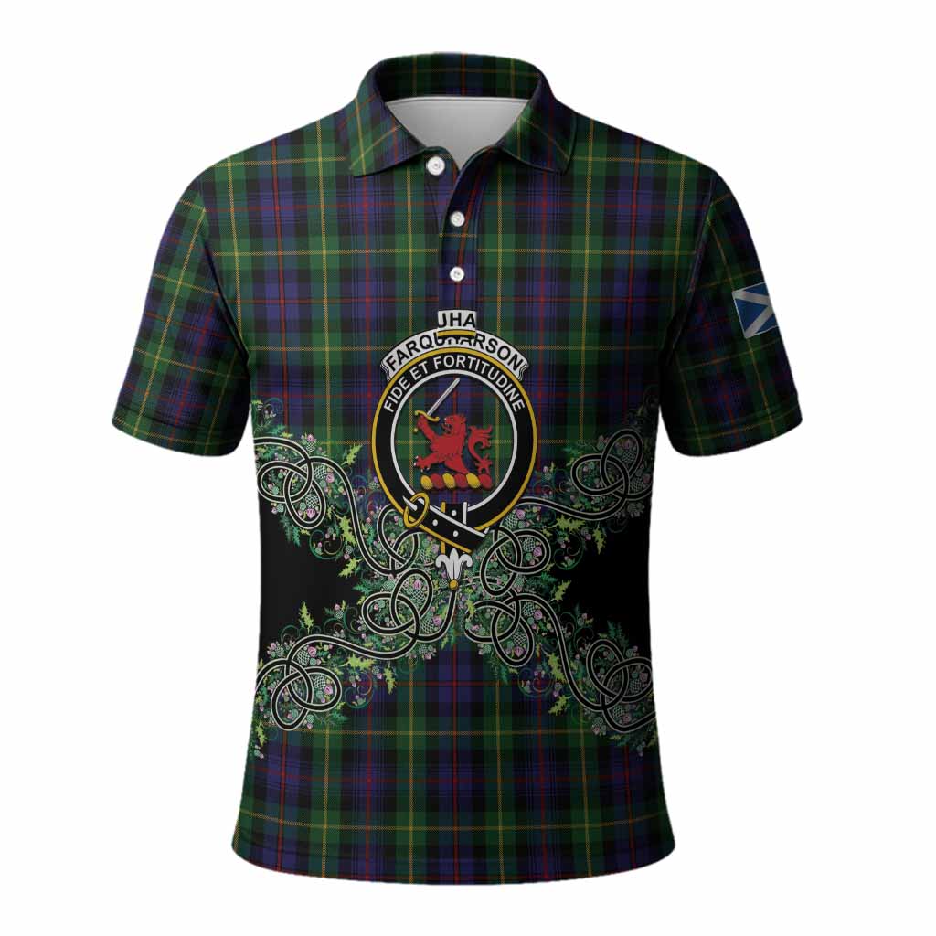 Farquharson Tartan Polo Shirt Thistle Scottish Spirit