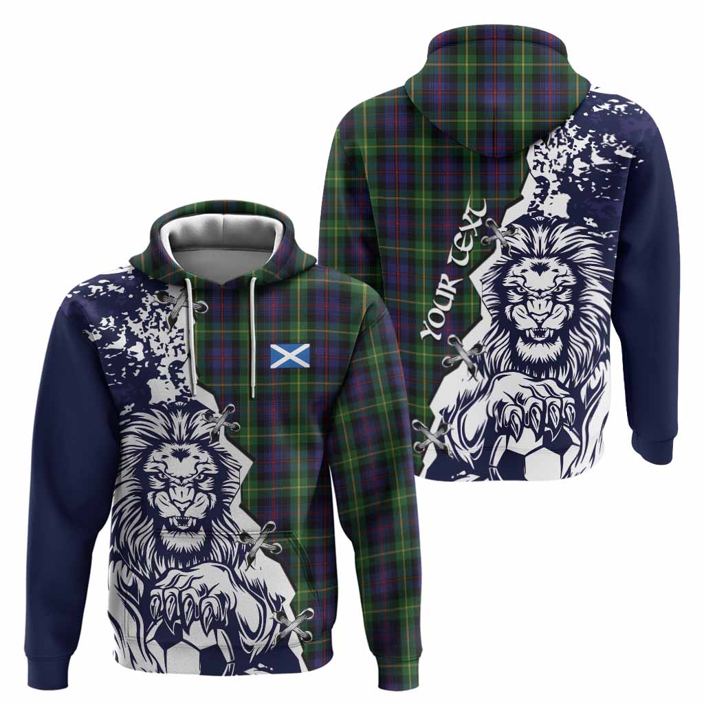 Farquharson Tartan Scottish Hoodie Angry Lion With Soccer Ball Style