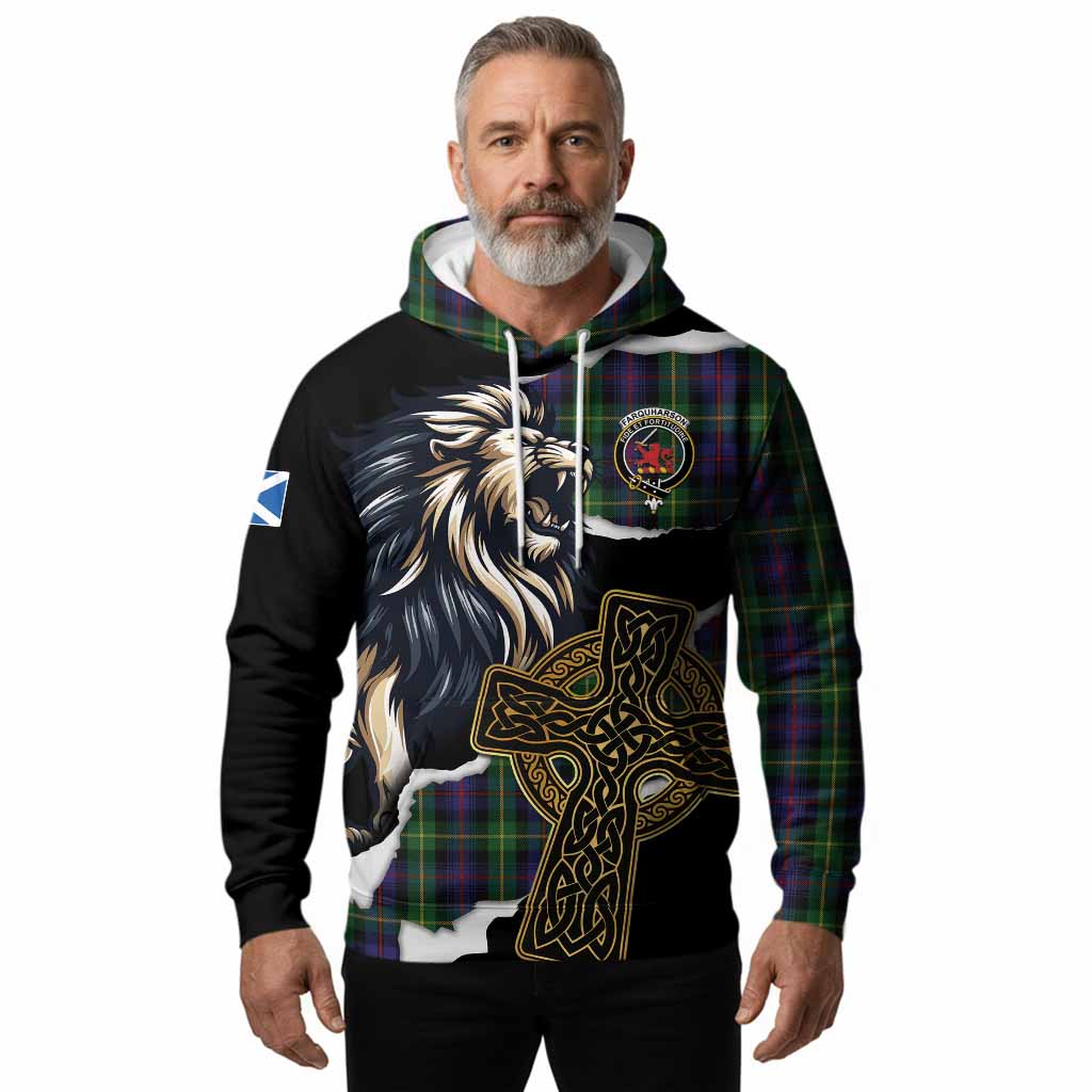 Farquharson Tartan Scottish Hoodie Lion Celtic Heritage