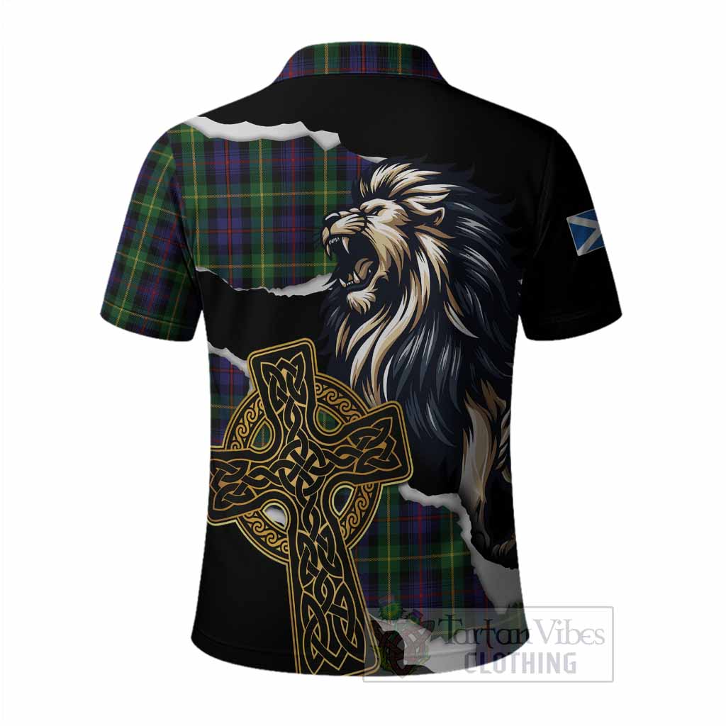 Farquharson Tartan Scottish Polo Shirt Lion Celtic Heritage