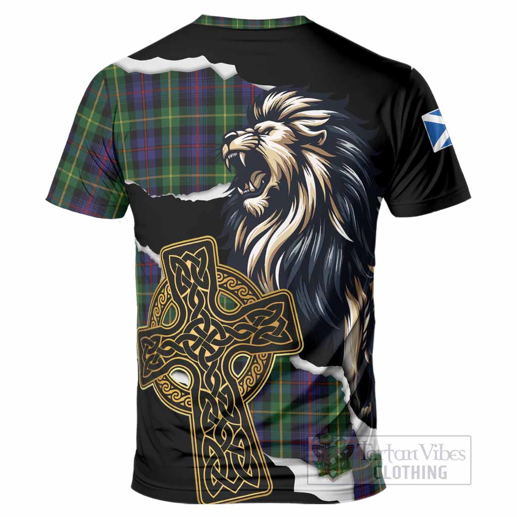 Farquharson Tartan Scottish T-Shirt Lion Celtic Heritage