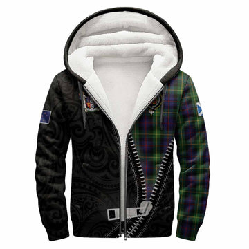 Farquharson Tartan Sherpa Hoodie New Zealand Pattern Unique Zipper Stylized