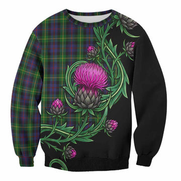 Farquharson Tartan Sweatshirt Resilient Scottish Thistle Unisex - Tartan Vibes Clothing