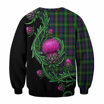 Farquharson Tartan Sweatshirt Resilient Scottish Thistle - Tartan Vibes Clothing